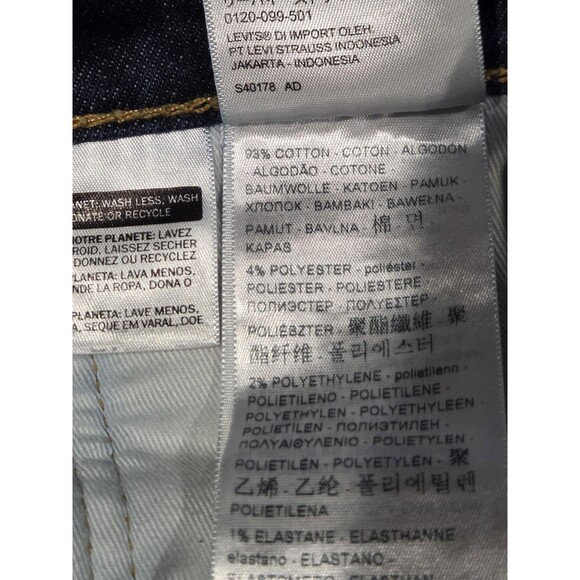 Levis 505 Jeans Mens Selvedge 36x32(36x30) Blue Denim Straight Leg Regular Fit - Picture 10 of 11